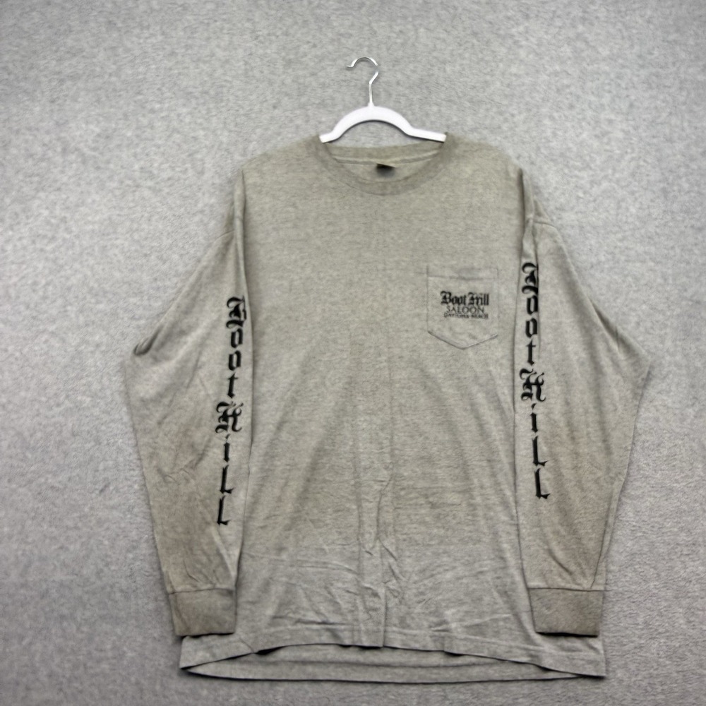 Vintage Boot Hill Saloon Biketoberfest 2001 T Shirt Mens L‎ sleeve Hit biker Y2K